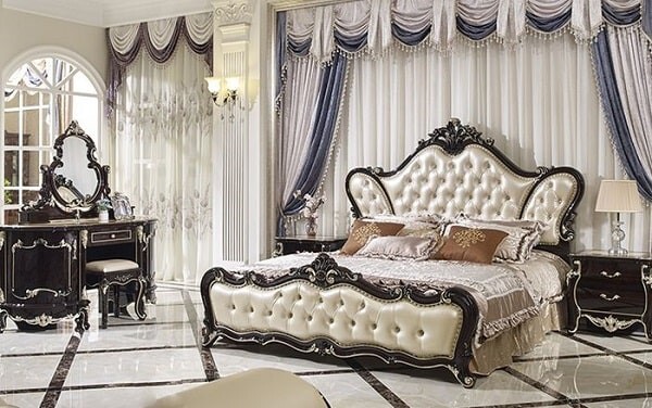 Giường ngủ phong cách tân cổ điển Hoàng Gia
