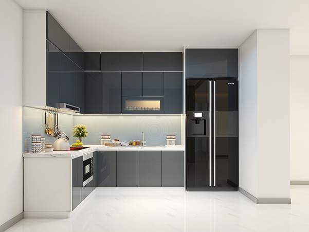So sánh tủ bếp acrylic và tủ bếp melamine