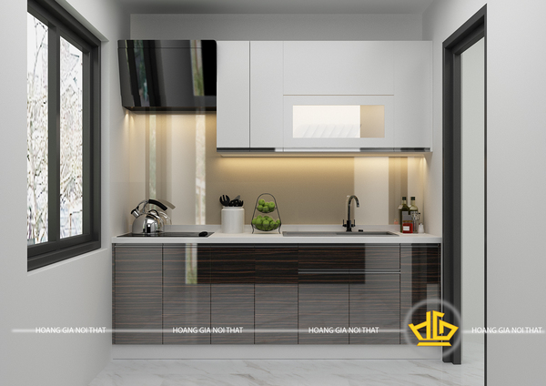 Tủ bếp chữ I nhỏ gọn đơn giản