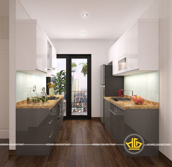 Tủ acrylic chữ I có dạng song song