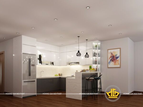 Tủ Bếp gỗ Acrylic chị Hường Đại Từ