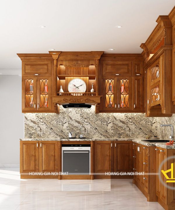 Tủ bếp tân cổ điển bác Vực KDT Định Công