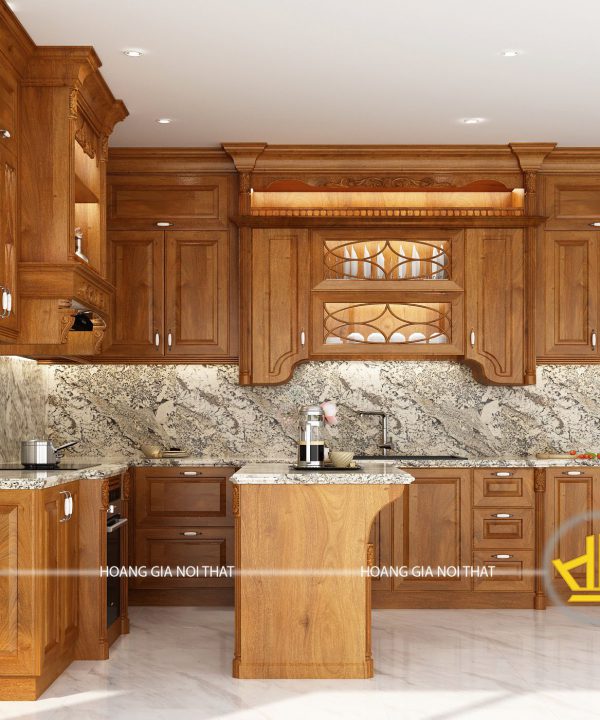 Tủ bếp tân cổ điển bác Vực KDT Định Công