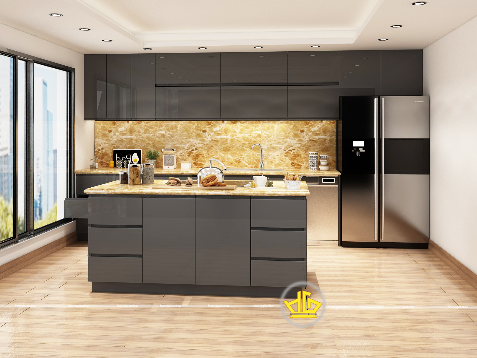 tủ gỗ acrylic không phù hợp phong cách hiện đại