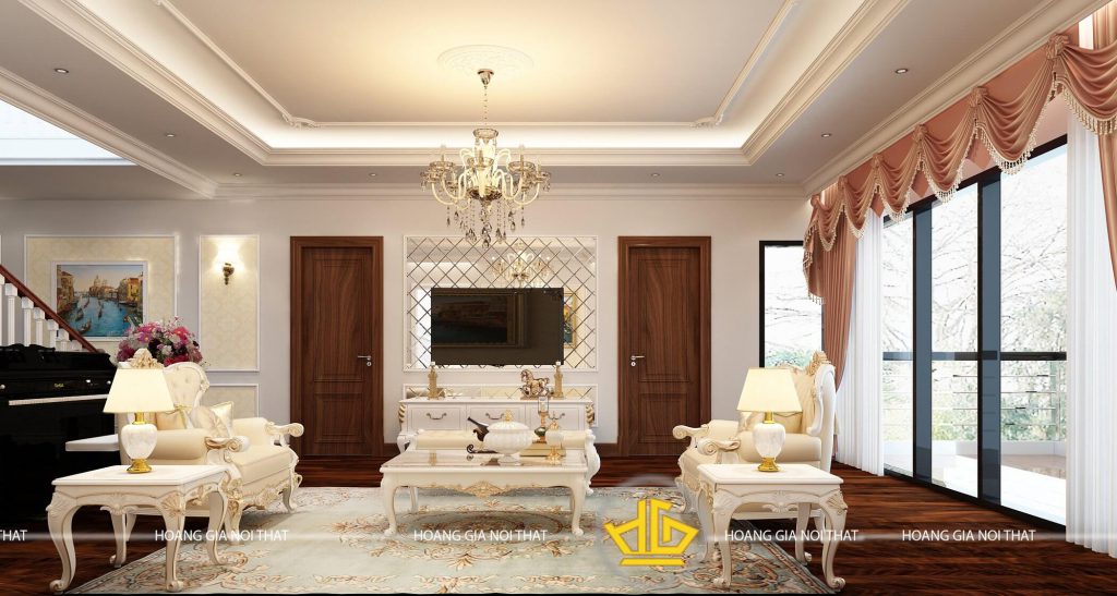 Mẫu Phòng khách tân cổ điển
