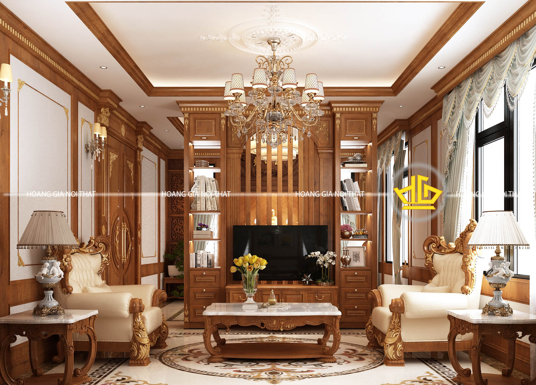 Phòng khách tân cổ điển