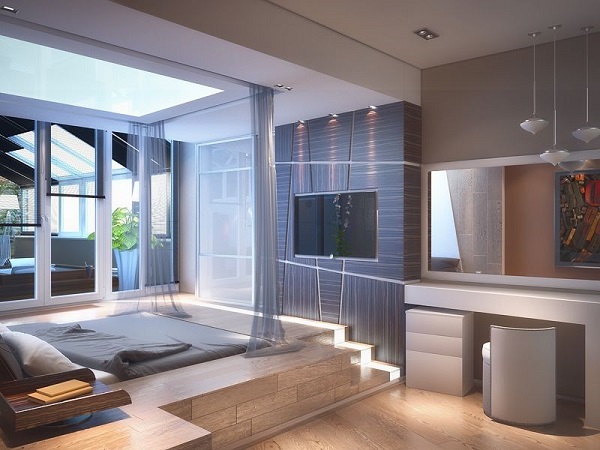 Thiết kế phòng ngủ nhỏ không giường hiện đại