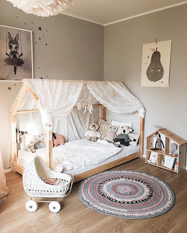 Trang trí phòng ngủ đơn giản không giường cổ điển