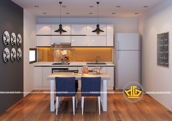 Thiết kế tủ bếp đơn giản mà tinh tế