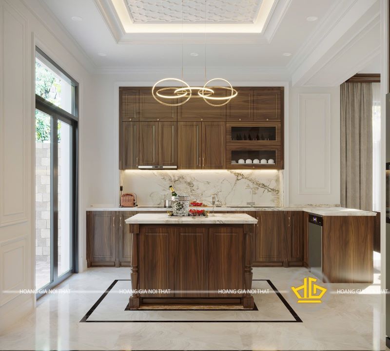 Tủ bếp gỗ công nghiệp đáp ứng chi phí rẻ, tính thẩm mỹ cao