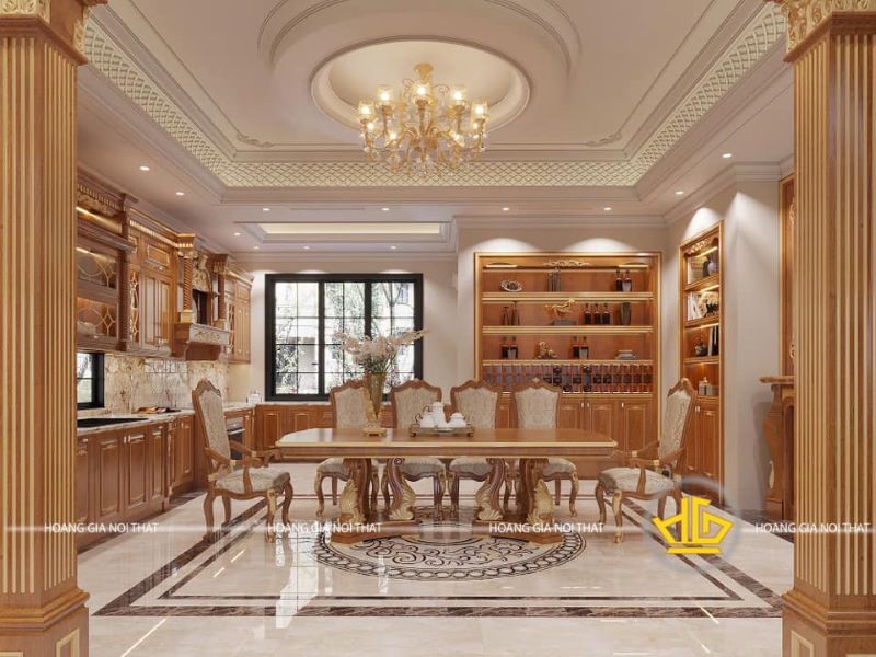 Tủ bếp bán cổ điển