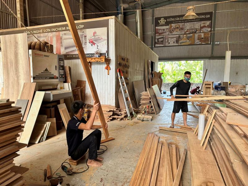 Tủ bếp gỗ gõ đỏ tân cổ điển