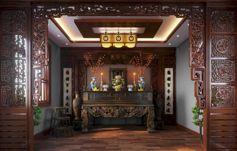 Sắp xếp bàn thờ gia tiên đúng cách