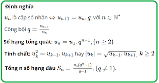 Công thức cấp số nhân