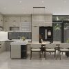Tủ Bếp Inox Cánh Kính (Mẫu 3)