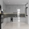 Tủ Bếp Inox Cánh Kính (Mẫu 4)